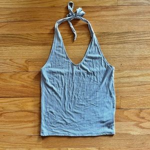 ‼️SOLD‼️ American Eagle Blue Striped Halter Tank Top